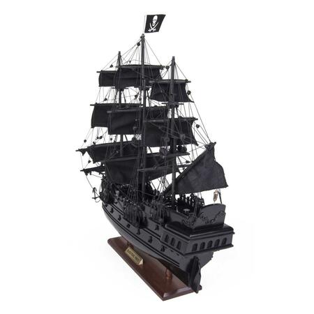 PALACEDESIGNS Black Pearl Pirate Ship Sculptures - 6.5 x 20 x 19 in. PA3666363